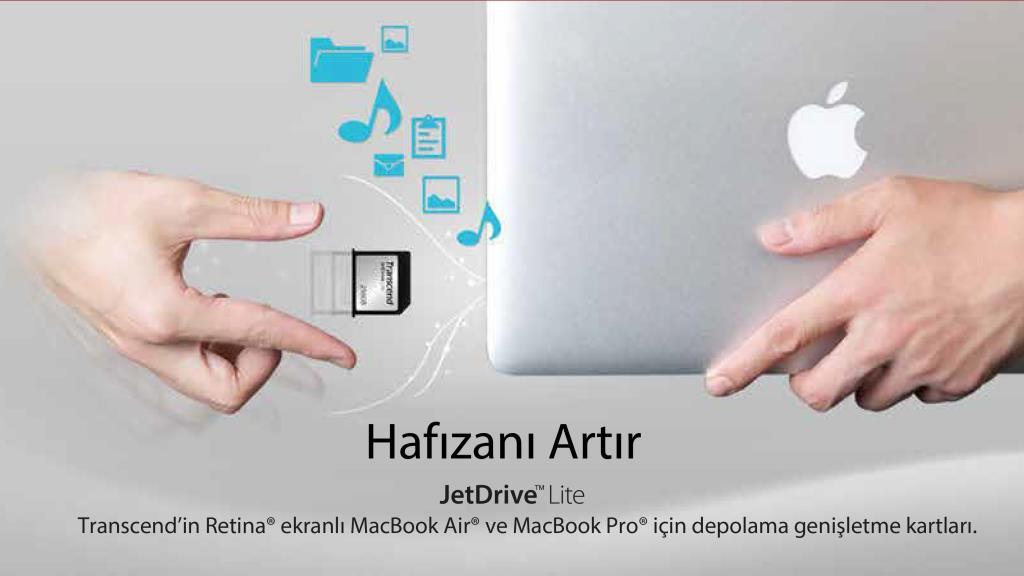 Transcend TS256GJDL360 256GB JetDriveLite 360 rMBP 15" 13-M14 Macbook Hafıza Artırma Kartı OUTLET