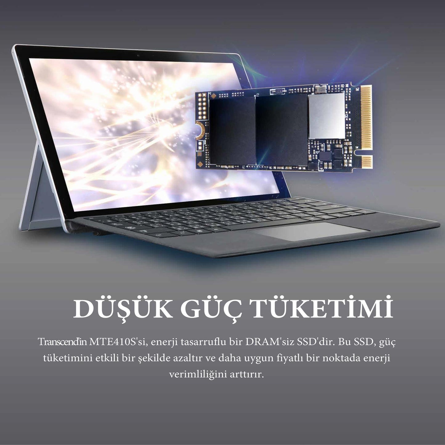 Transcend TS2TMTE410S 2TB Gen4x4 3D TLC DRAM-less 22x42 M.2 NVMe SSD