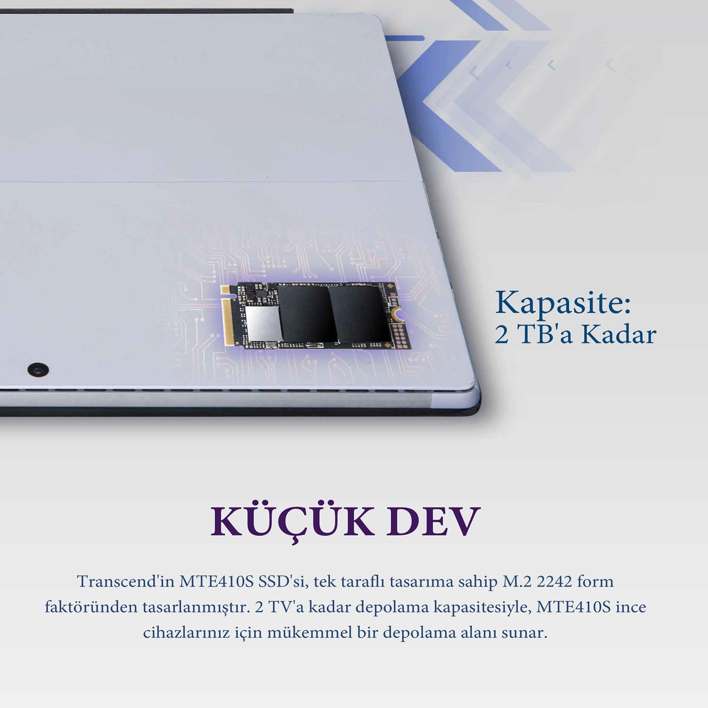 Transcend TS2TMTE410S 2TB Gen4x4 3D TLC DRAM-less 22x42 M.2 NVMe SSD