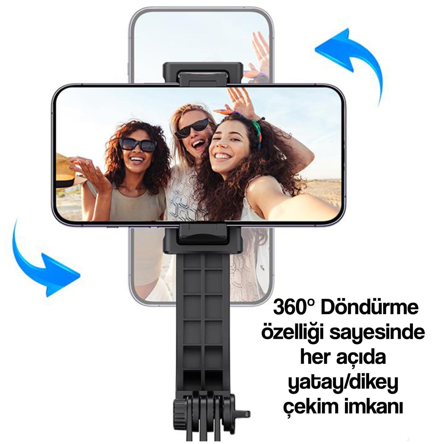USAMS 2in1 Bluetooth Kumandalı Tripod ve 360° Selfie Çubuğu ZB256