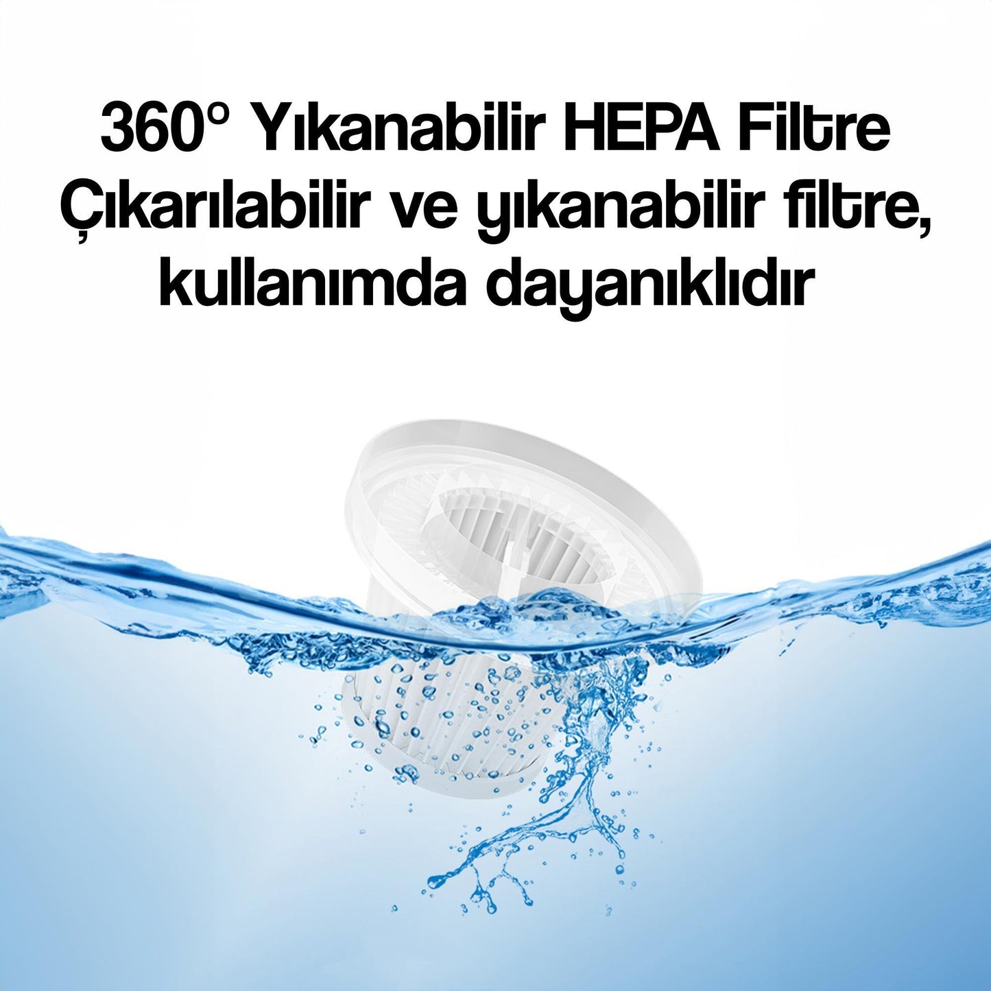 Usams Taşınabilir Ultra Güçlü 2000mah 5500Pa Çok Amaçlı Şarjlı Mini El Araç Süpürgesi ZB108