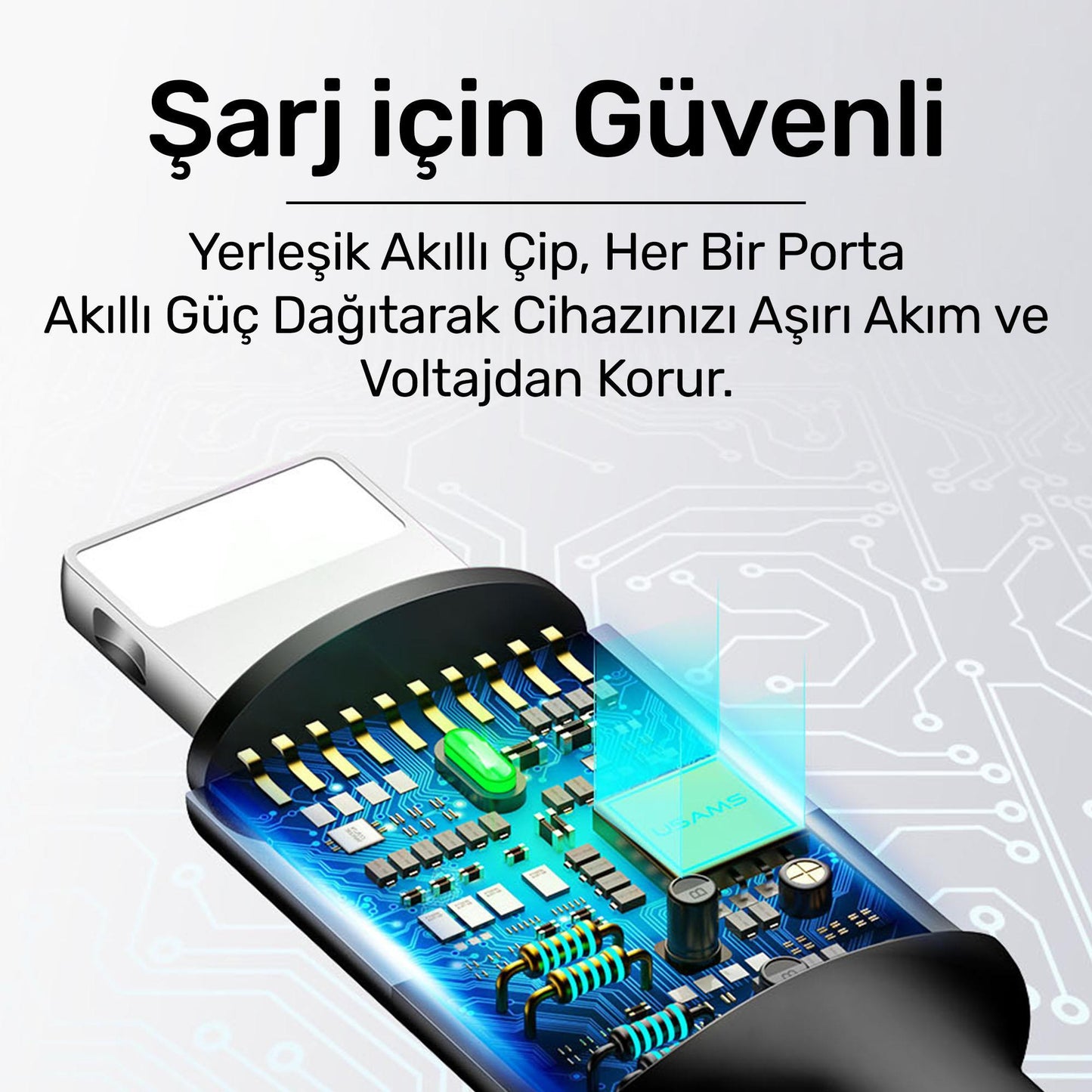 Usams US-SJ317 4in1 2*Lightning 1*Type-C 1*Micro Uçlu 1.2m 2A Örgülü Renkli Şarj ve Data Kablosu