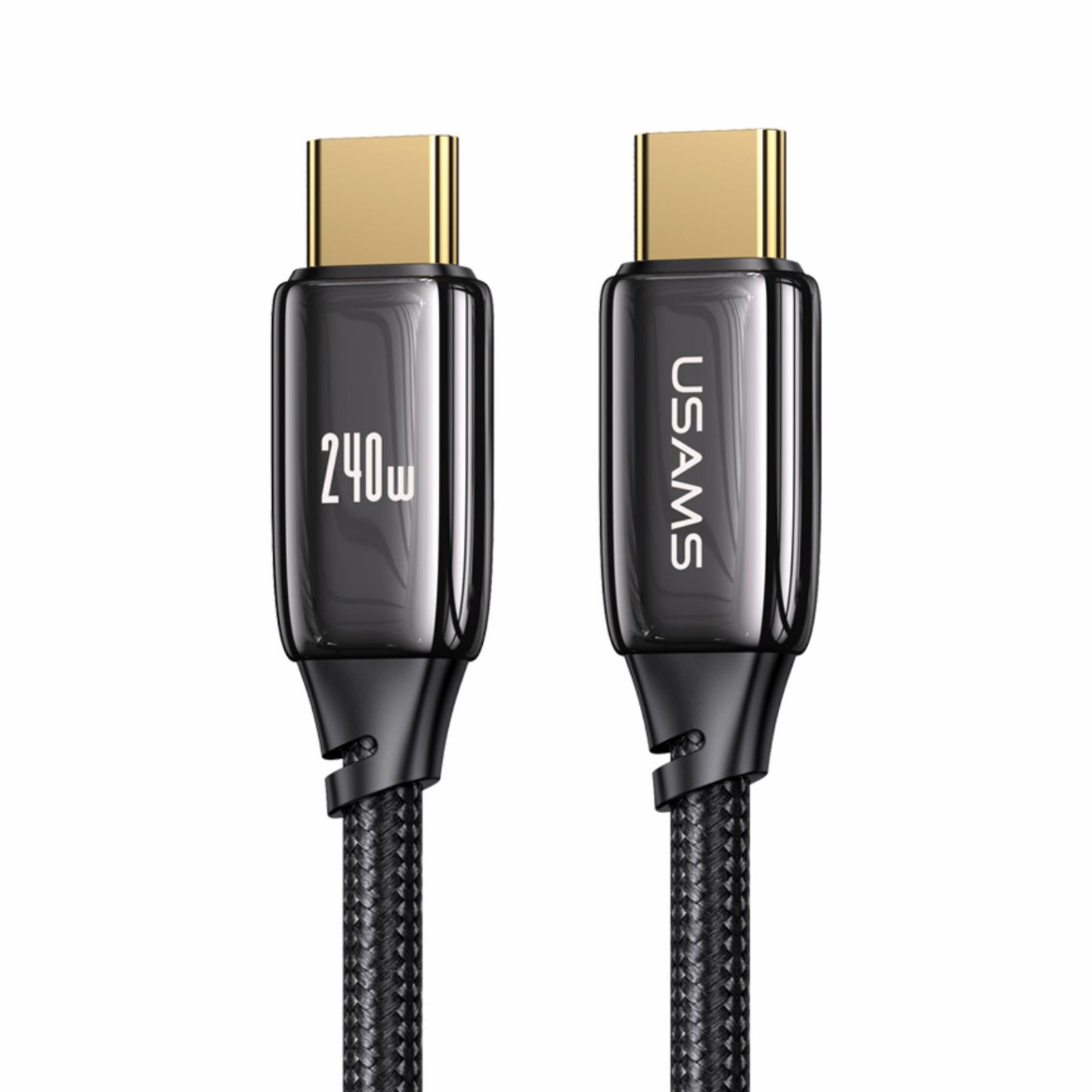 Usams US-SJ581 PD3.1 Type-C To Type-C Çinko Alaşım 240W Hızlı Şarj ve Data Kablosu 2m