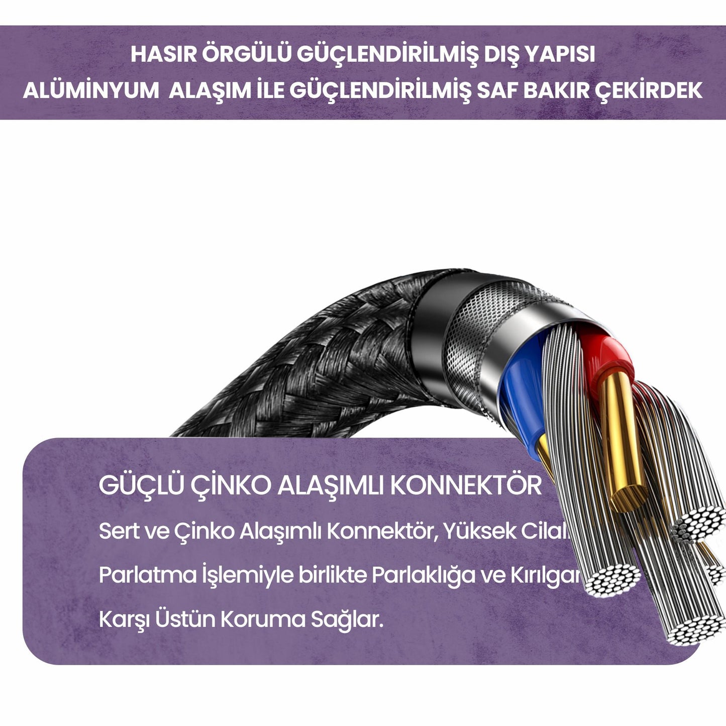 Usams US-SJ581 PD3.1 Type-C To Type-C Çinko Alaşım 240W Hızlı Şarj ve Data Kablosu 2m