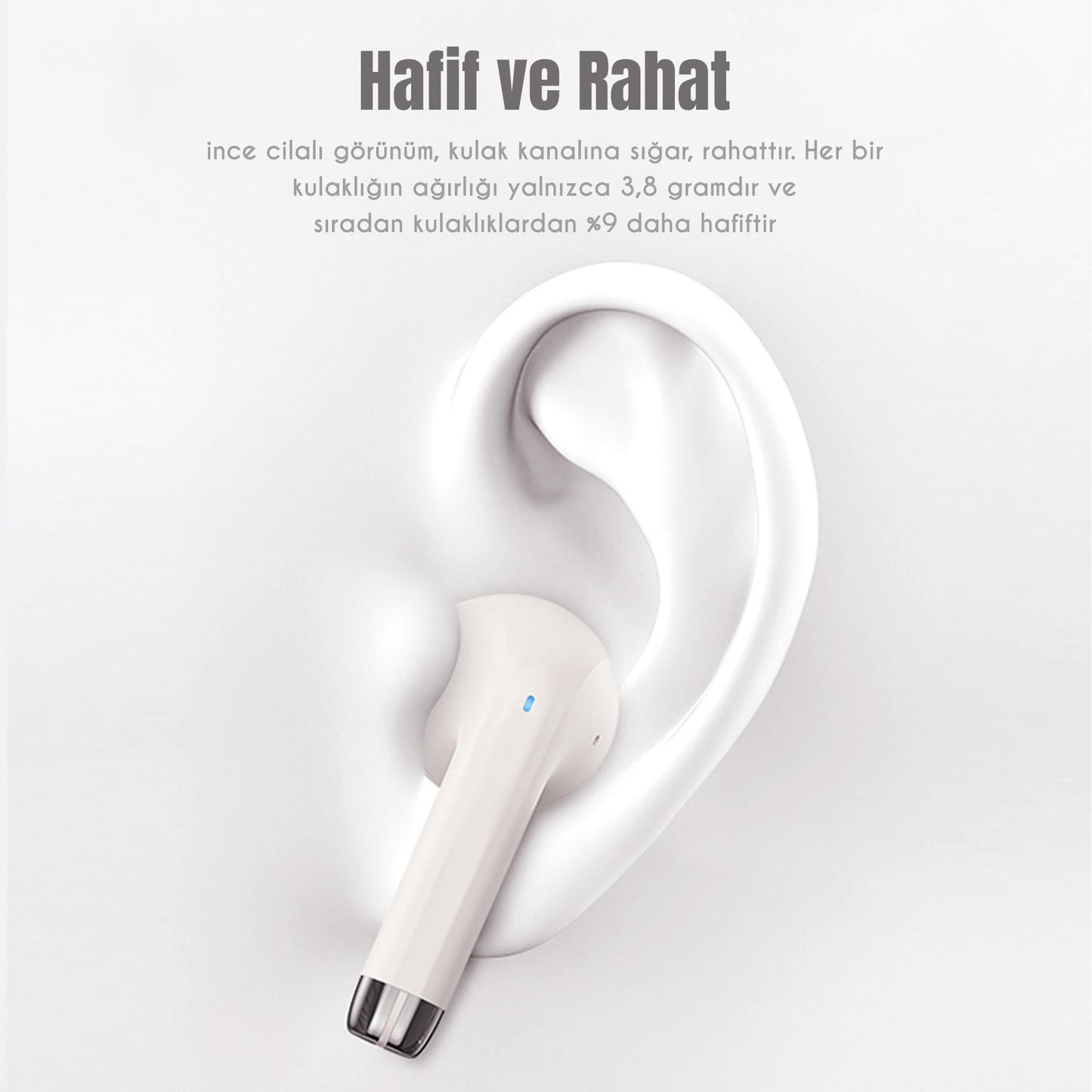 Usams US-YO17 IOS/Android Uyumlu BT5.3 TWS Bluetooth Kulaklık-Bej