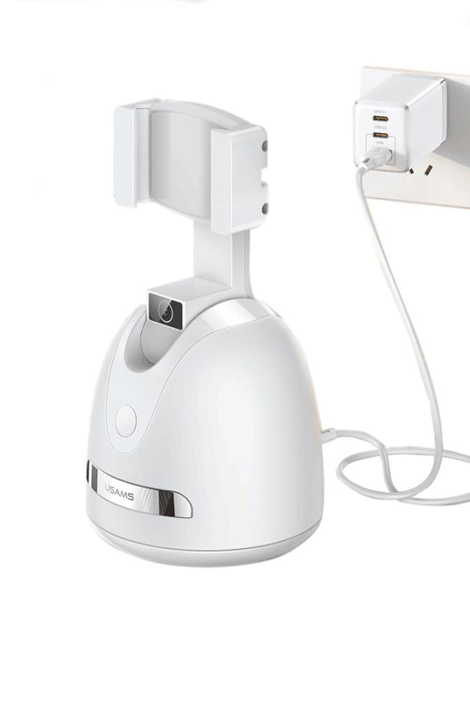 Usams US-ZB239 Smart 360° Yüz ve Vucut Takipli Şarjlı Yapay Zeka Destekli Canlı Yayın Telefon Gimbal