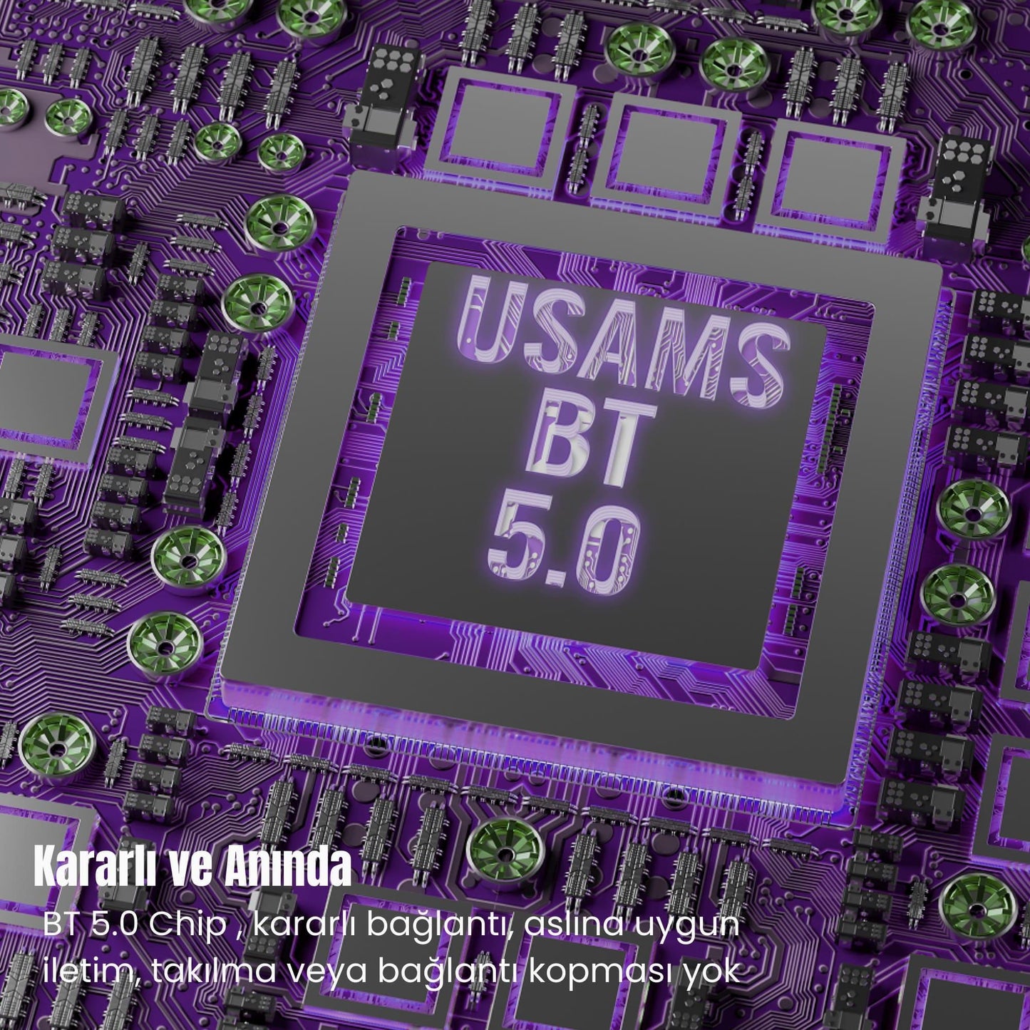 Usams USAMS-IA04 IOS/Android Uyumlu BT5.0 TWS Bluetooth Kulaklık-Beyaz