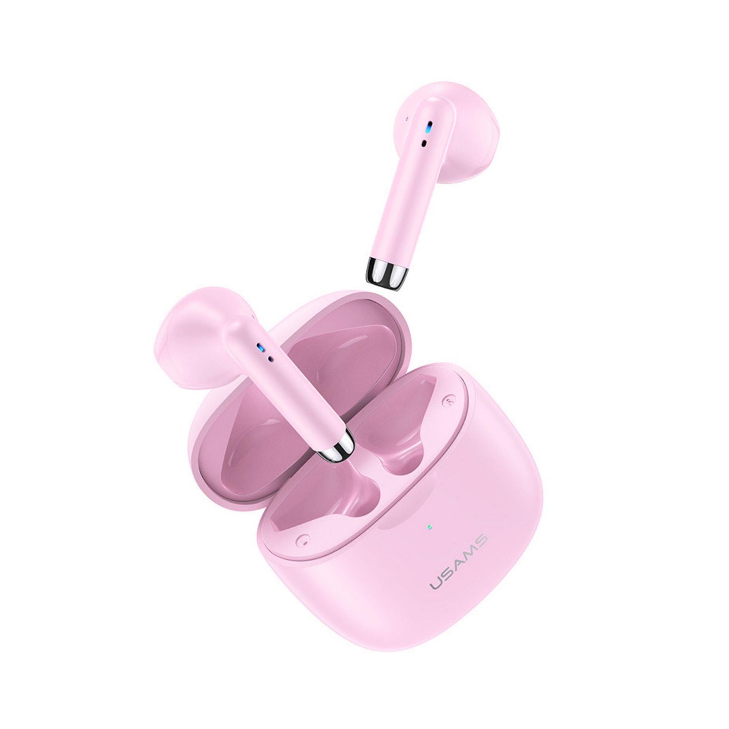 Usams USAMS-IA04 IOS/Android Uyumlu BT5.0 TWS Bluetooth Kulaklık-Pembe