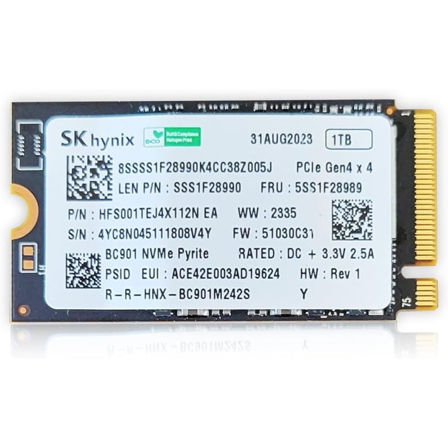 SKHYNIX HFS001TEJ4X112N M.2 1TB PCIe + NVMe SSD Disk (22x42MM)