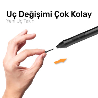 Veikk VK640, VK1060, VK1060Pro, VK1200 Grafik Tablet Kalemi Için 10 Adet Uç-NipP05