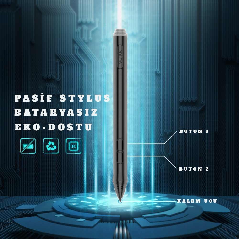 Veikk A50, Veikk A15 ve Veikk A15 Pro Grafik Tabletler İçin Pilsiz Pasif Kalem (Veikk P02)