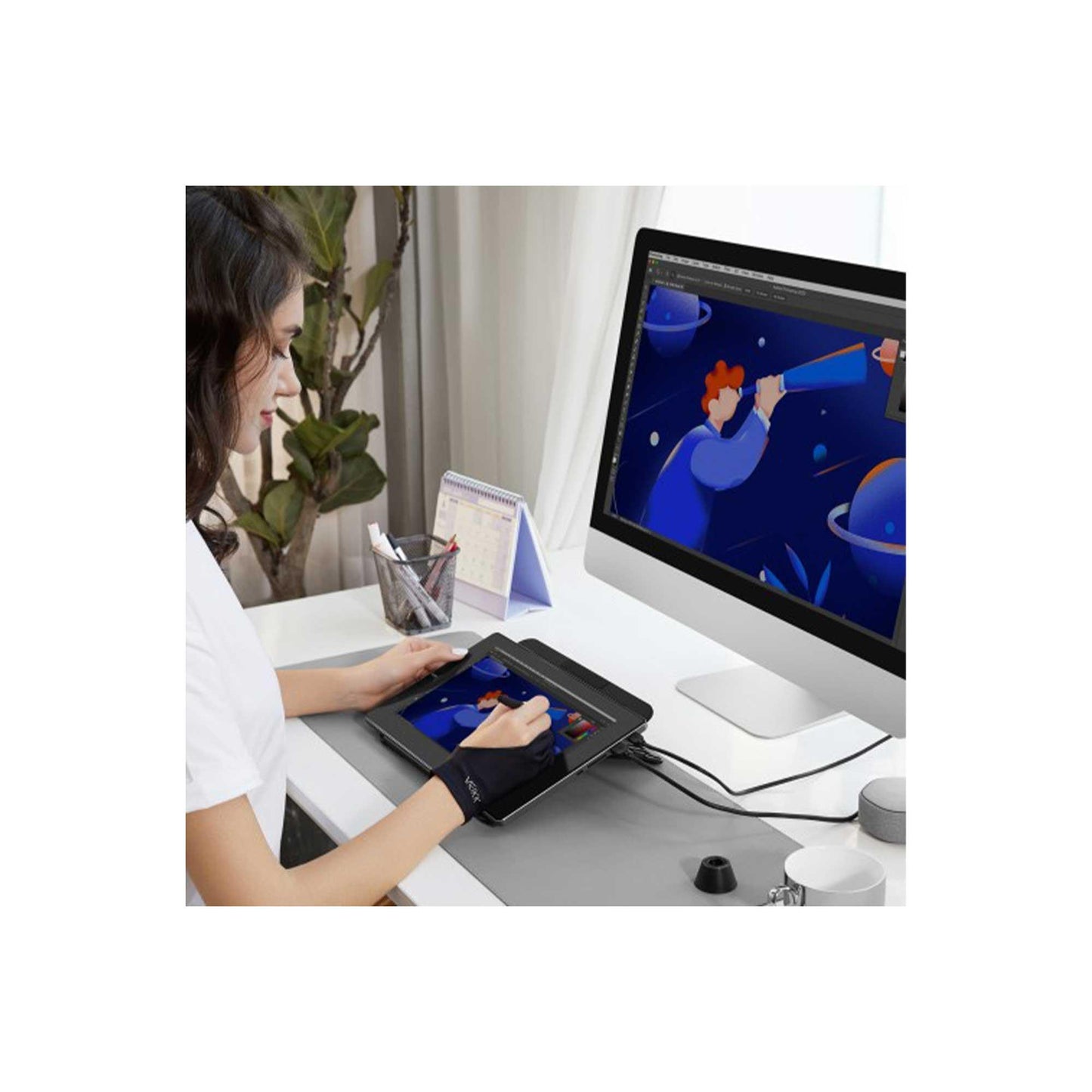 Veikk VK1200 Grafik Tablet ile Uyumlu HDMI ve Şarj Kablo Seti