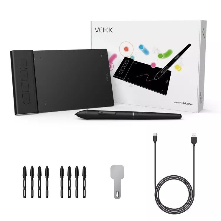 Veikk VK430 4X3 4 Kısayol Tuşlu Taşınabilir İmza Grafik Tablet Kalem