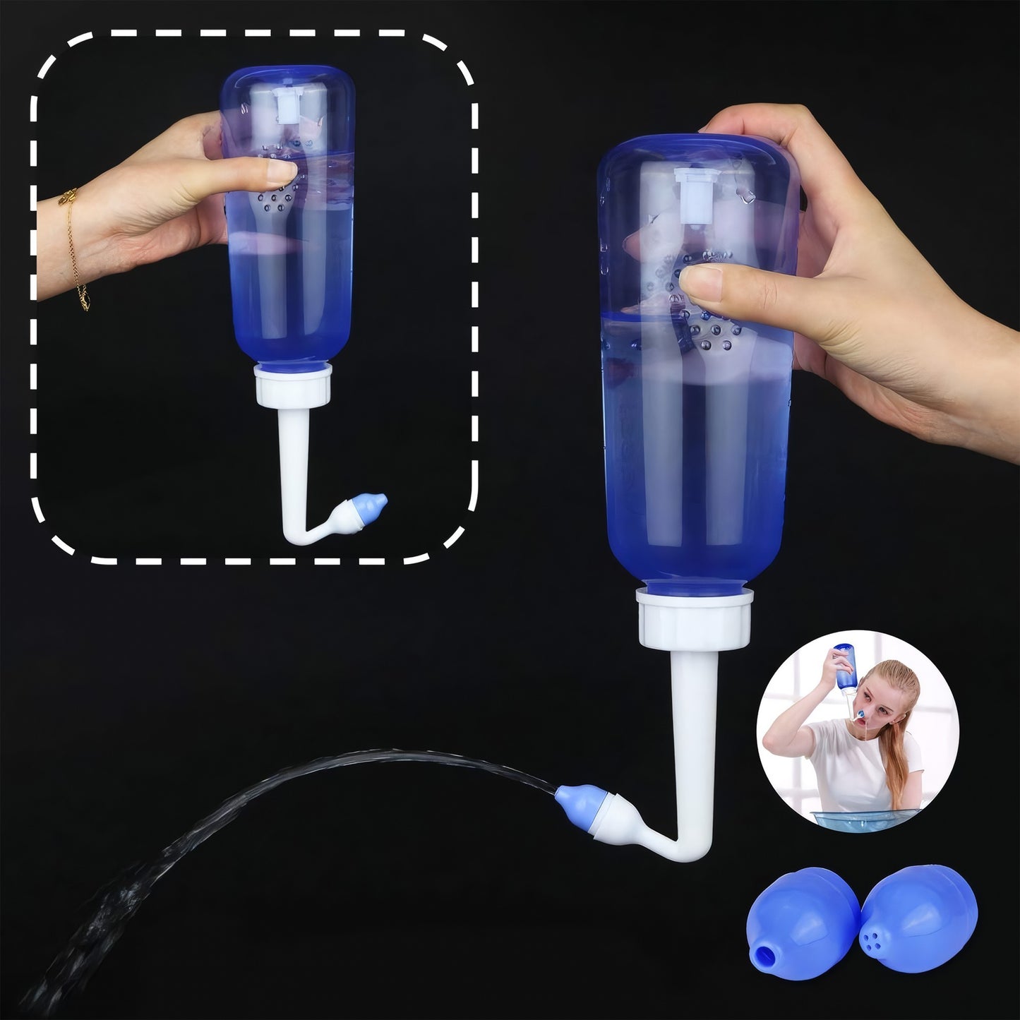 Waterpulse YT-300 Profesyonel Burun Temizleme Taşınabilir Nazal Bakım Burun Duşu