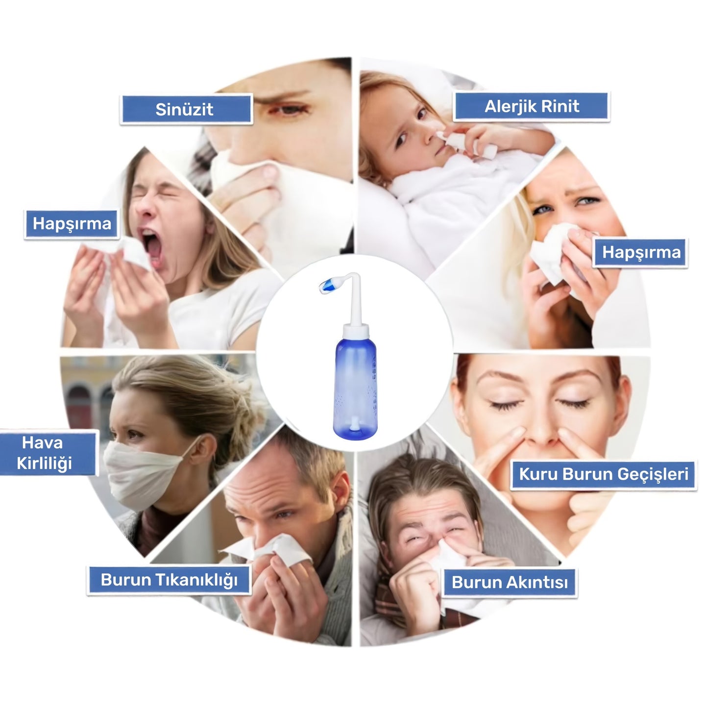 Waterpulse YT-300 Profesyonel Burun Temizleme Taşınabilir Nazal Bakım Burun Duşu