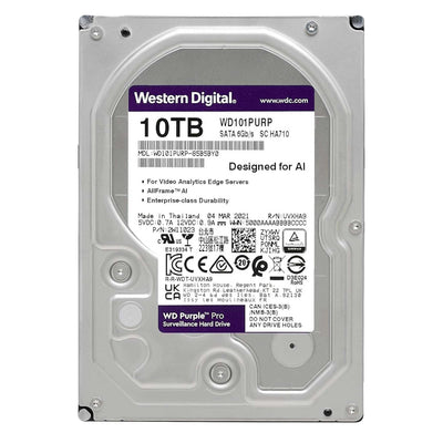 WD Purple Pro WD101PURP-74B5BY0 10TB 3.5" 7200RPM 256MB SATA 7/24 Harddisk
