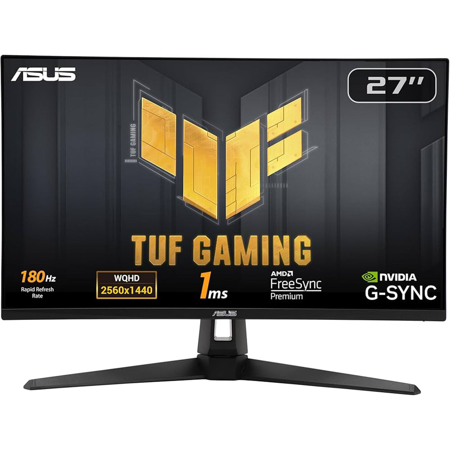 ASUS VG27AQ3A TUF Gaming 27" LED IPS 1ms 180Hz 2560x1440 QHD 2xHDMI DP Multimedya (Vesa) AMD Free. Pre. G-SYNC Siyah Mon