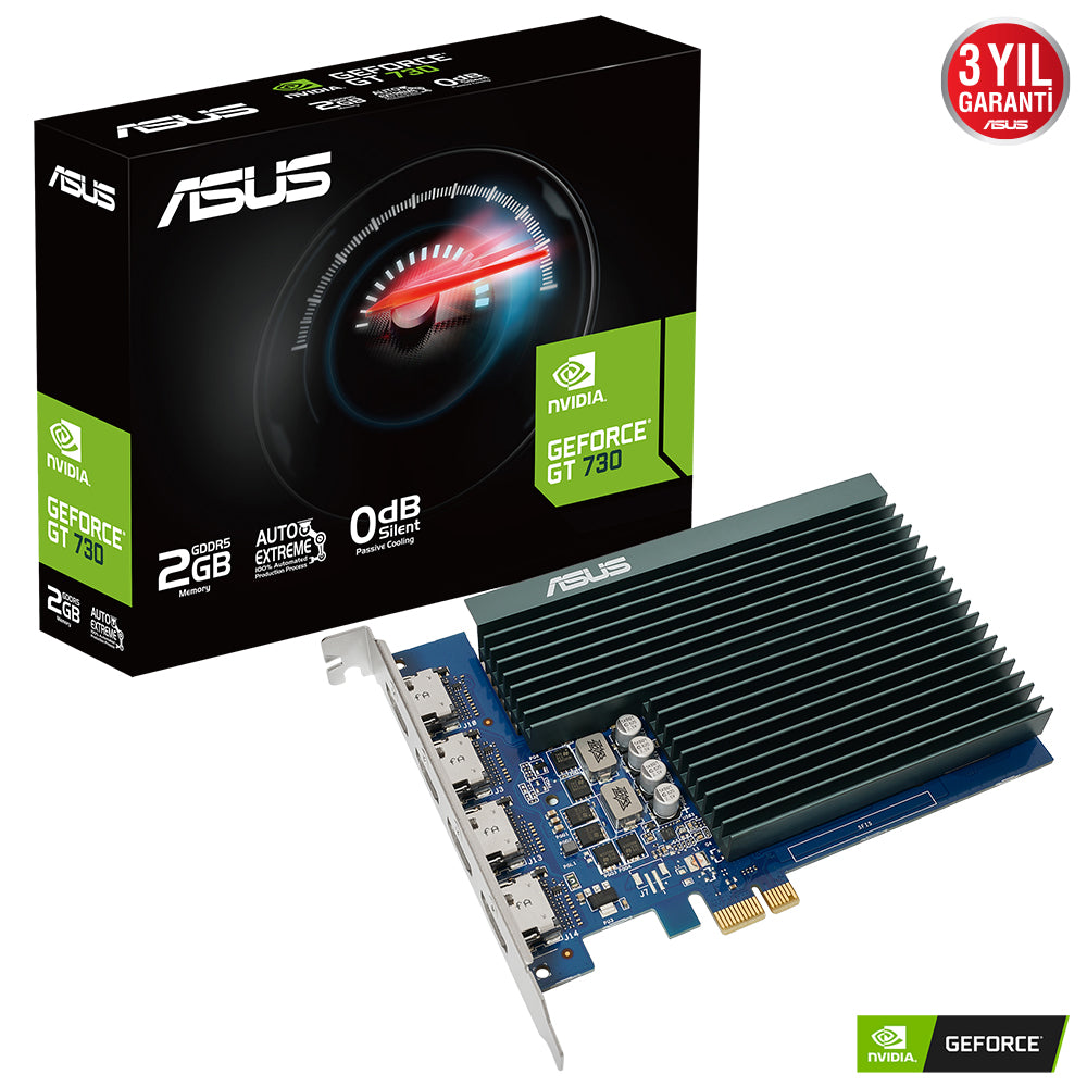 ASUS GT730-4H-SL-2GD5 2GB Geforce GT730 DDR5 64bit 4xHDMI 16x Ekran Kartı