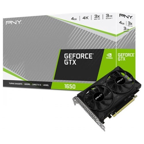 PNY VCG16504D6DFPPB 4GB Geforce GTX1650 GDDR6 128bit HDMI 2xDP 16x Ekran Kartı (Dual Fan)