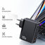Usams US-CC163 T50 100W QC+PD 4 Port (3Type-C+1USB) GaN Hızlı Şarj Başlığı-Siyah
