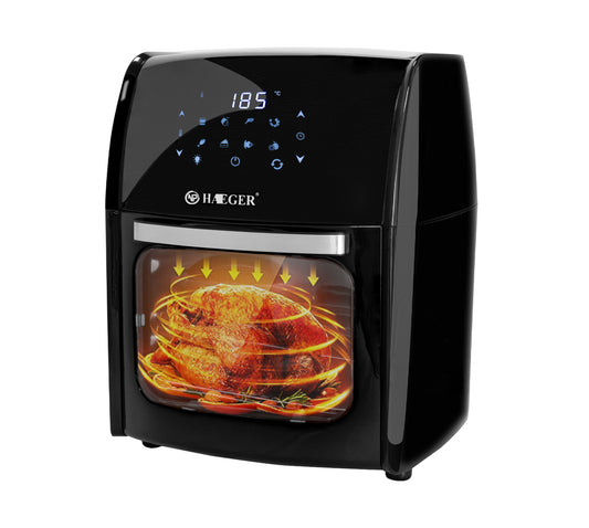 NPO Haeger HG-5295 Dokunmatik 12L Fırın Tipi 5 Aparatlı Airfryer 2000W Yağsız Kızartma Fritözü OUTLET