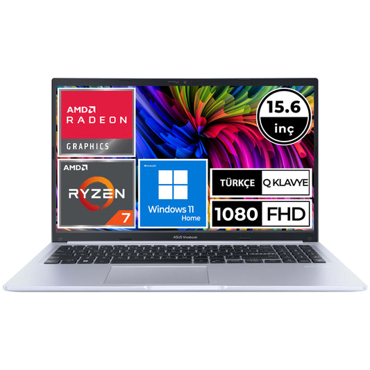 Asus Vivobook 15 M1502IA-EJ137W02 Ryzen7 4800H 24GB 512SSD 15.6'' FullHD W11H Taşınabilir Bilgisayar OUTLET