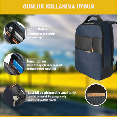 NPO Business Elite 16" Notebook Sırt Çantası-Lacivert