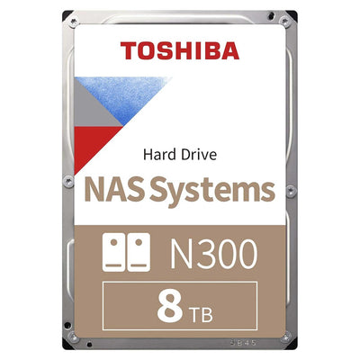 TOSHIBA N300 HDWG480UZSVA 8TB 3.5" 7200RPM 256MB SATA 7/24 NAS Harddisk