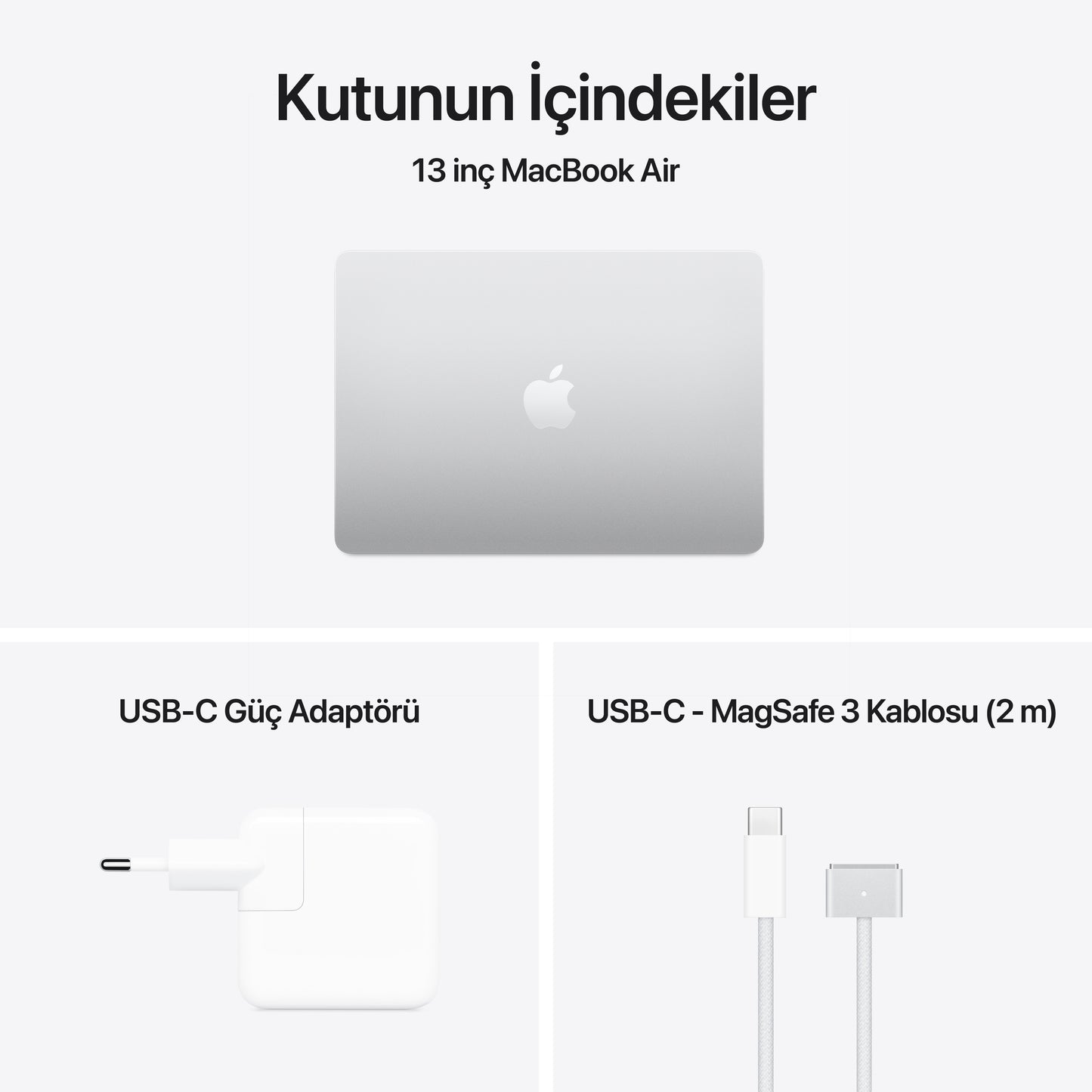 Apple MacBook Air M4 MC654TU/A 24GB 512SSD 10CPU 10GPU 13.6" MacOS Gümüş Dizüstü Bilgisayar