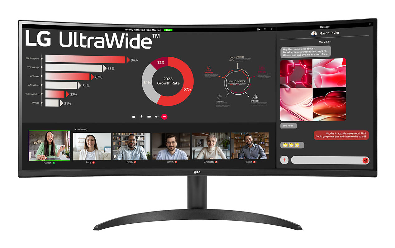 LG UltraWide 34WR50QC-B 34" 5ms 100Hz WQHD VA Curved Monitör