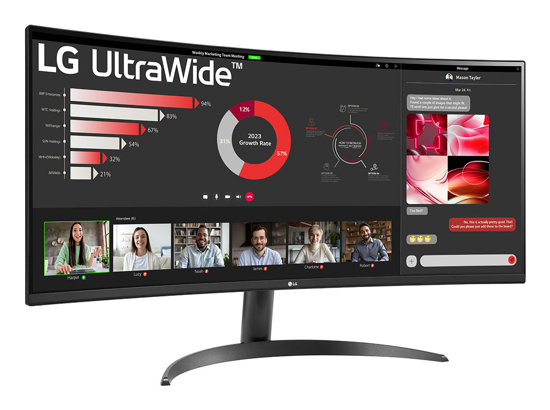 LG UltraWide 34WR50QC-B 34" 5ms 100Hz WQHD VA Curved Monitör