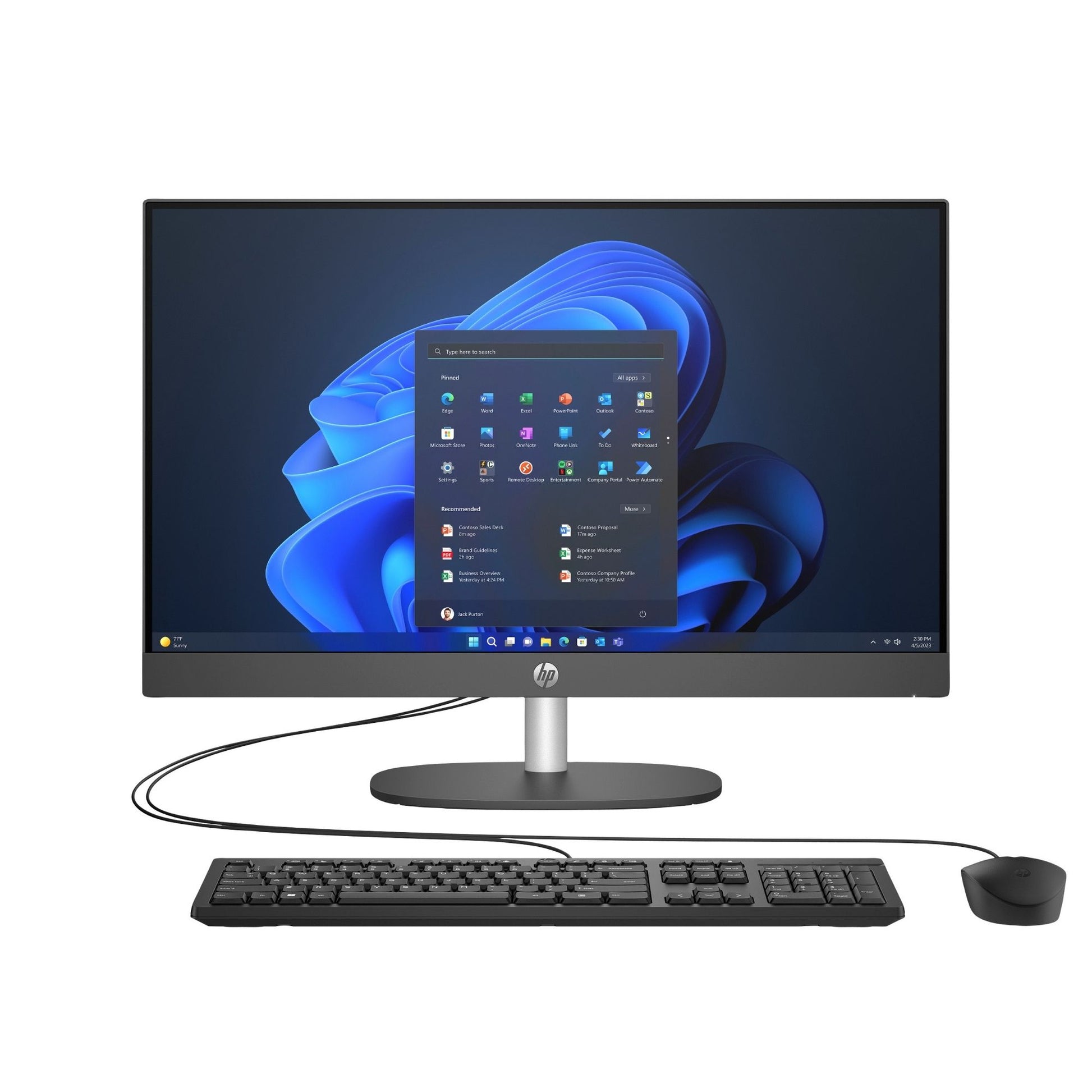 HP ProOne 240 G10 D1BC2ET Ultra7 155U 16GB 512SSD 23.8" FHD FreeDOS All in One Bilgisayar - Resim 1