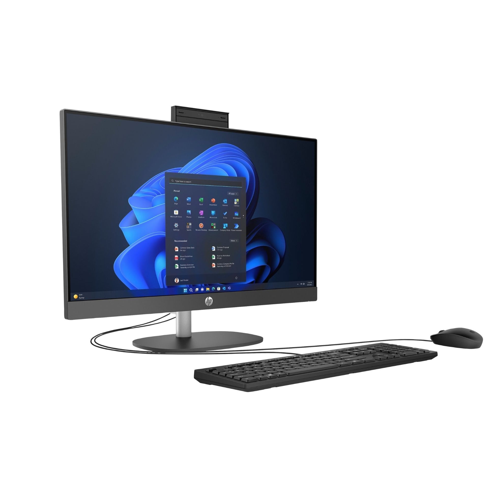 HP ProOne 240 G10 D1BC2ET Ultra7 155U 16GB 512SSD 23.8" FHD FreeDOS All in One Bilgisayar - Resim 2