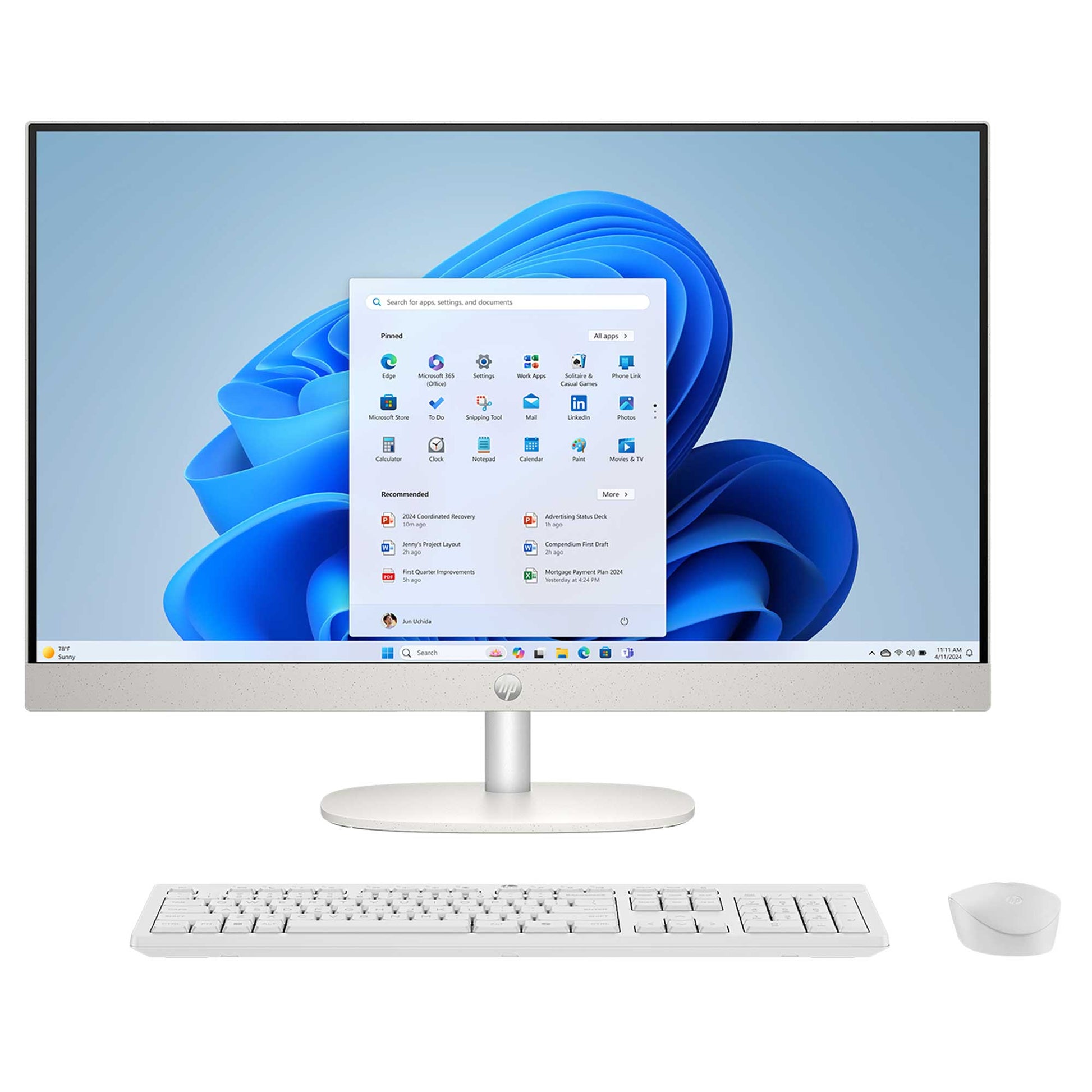 HP 24 CR2011NT D2VC1EA Ultra7 255U 16GB 512SSD 23.8" FHD FreeDOS All In One Bilgisayar - Resim 1