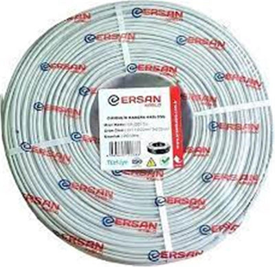 ERSAN ER-2201CU 2+1 1x0,22 mini Coax 2x0,22mm 100  metre CCTV Kamera Kablosu