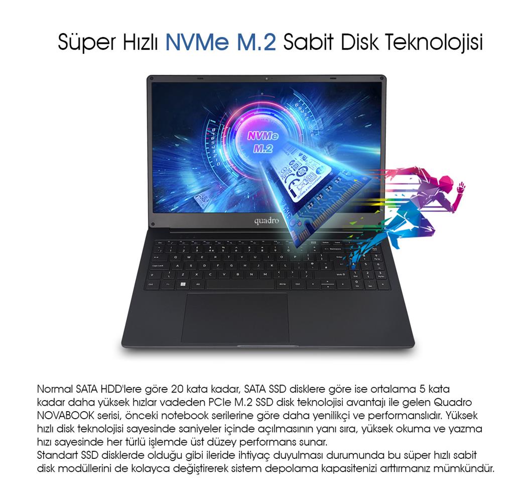 Quadro NovaBook IN16-1650P-CS Ci5 1035G7 16gb 512gb 15.6" FreeDos Notebook