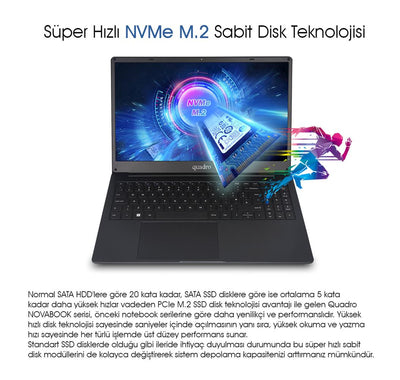 Quadro NovaBook IN16-1650P-CS Ci5 1035G7 16gb 512gb 15.6" FreeDos Notebook