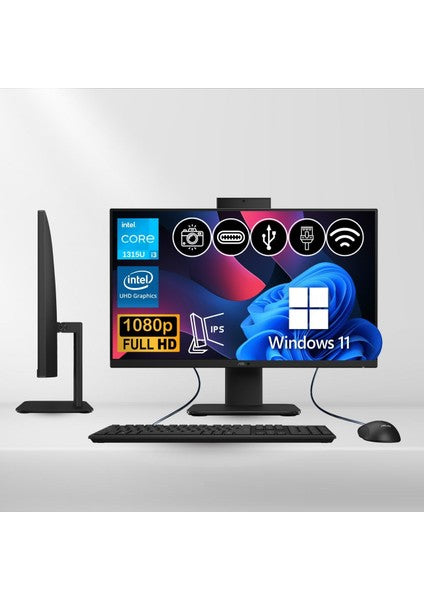 ASUS V440VAK-I38256B0D i3-1315U 8GB 256GB SSD O/B Iris Xe 23.8" Siyah DOS All in One PC