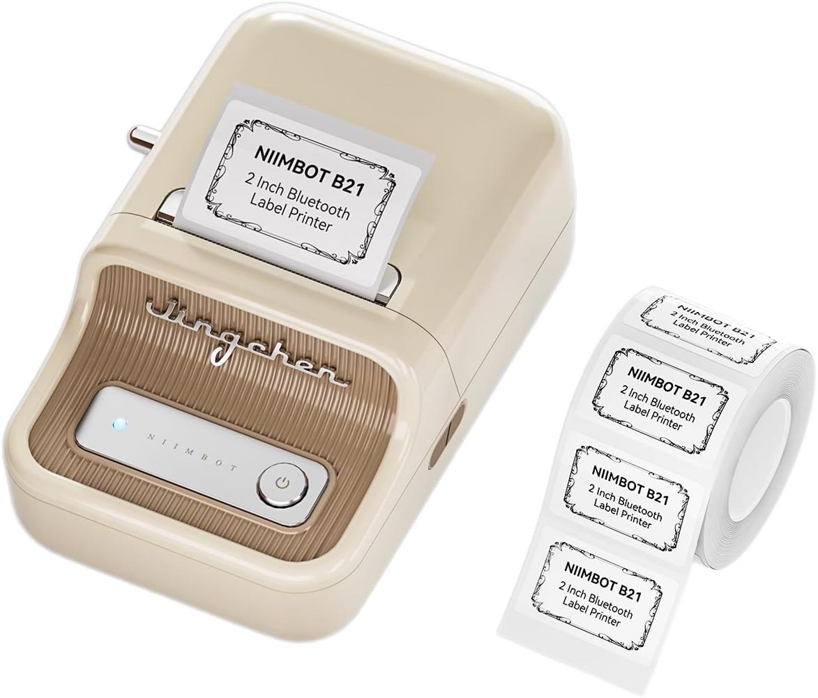 NIIMBOT B21S Cream Termal Taşınabilir Bluetooth Etiket Yazıcısı