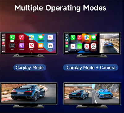 Ottocast 10" Taşınabilir Apple CarPlay & Android Auto, Ön & Arka Kameralı Araç Multimedya