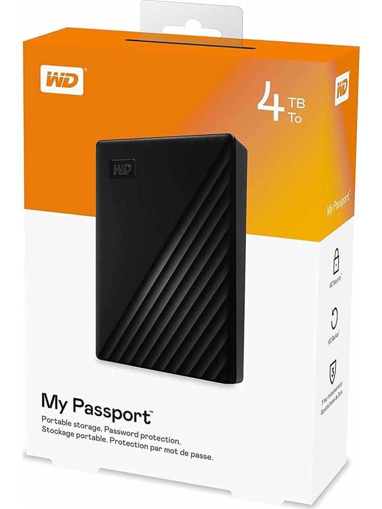 Wd 4Tb My Passport WDBPKJ0040BBK-WESN 2.5" USB 3.2 Siyah Harici Harddisk