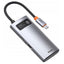Baseus Metal Gleam 4-in-1 Type-C HUB-Gri (WKWG070113)