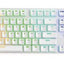 North Shield White Red Switch Türkçe Q RGB Beyaz Mekanik Gaming Klavye