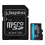 Kingston SDCG4-256GB 256GB microSDXC Canvas Go Plus Gen4 200MB-s A2 U3 V30 Card + ADP Hafıza Kartı