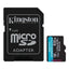 Kingston SDCG4-512GB 512GB microSDXC Canvas Go Plus Gen4 200MB-s A2 U3 V30 Card + ADP Hafıza Kartı