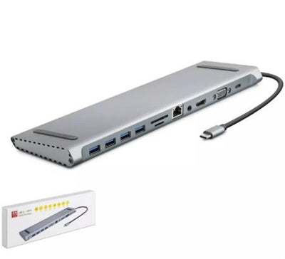 HADRON HDX7854 Type-C HDTV Combo Hub - 4K HDMI + 4 USB 3.0 + VGA + Audio Çoklayıcı