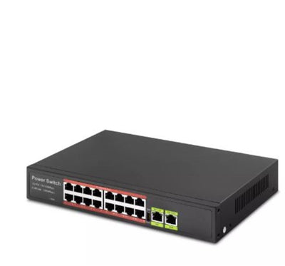 HADRON HD16 POE SWITCH 2UPLINK 16+2 10-100-1000 MBPS 16PORT