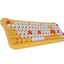 Everest KM-6244 BUNNY Renkli Tuşlu Sarı 2.4 ghz + BT Kablosuz Q Multimedia Klavye + Mouse Set