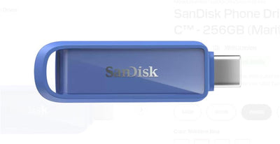 Sandisk 256GB USB-C Flash Bellek - Maritime Blue