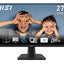 Msi 27" Pro MP275 Kurumsal Monitör Flat FHD IPS 100Hz 1ms Anti-Glare Siyah Monitör